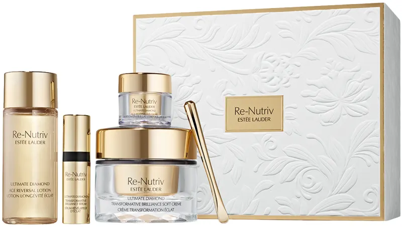 ESTEE LAUDER RE-NUTRIV ULTIMATE DIAMOND סט קרם לחות + קרם עיניים + סרום + תחליב