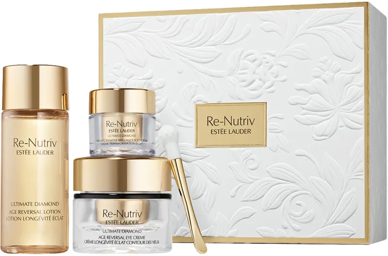ESTEE LAUDER RE-NUTRIV ULTIMATE DIAMOND סט קרם עיניים + קרם לחות + תחליב