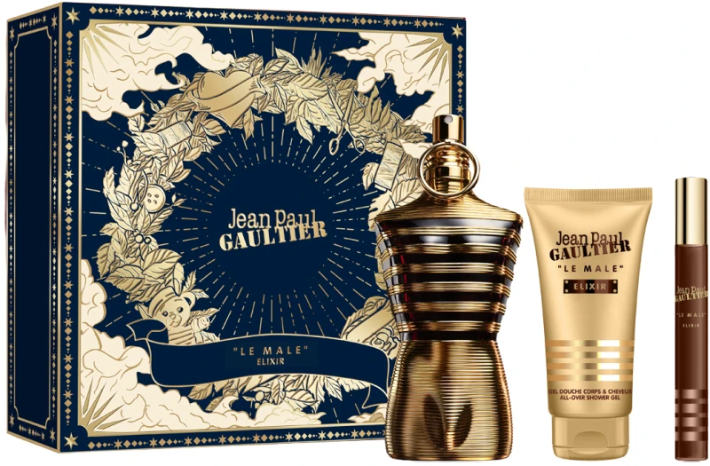 Jean Paul GAULTIER LE MALE ELIXIR סט פרפיום + ג'ל רחצה + פרפיום לגבר