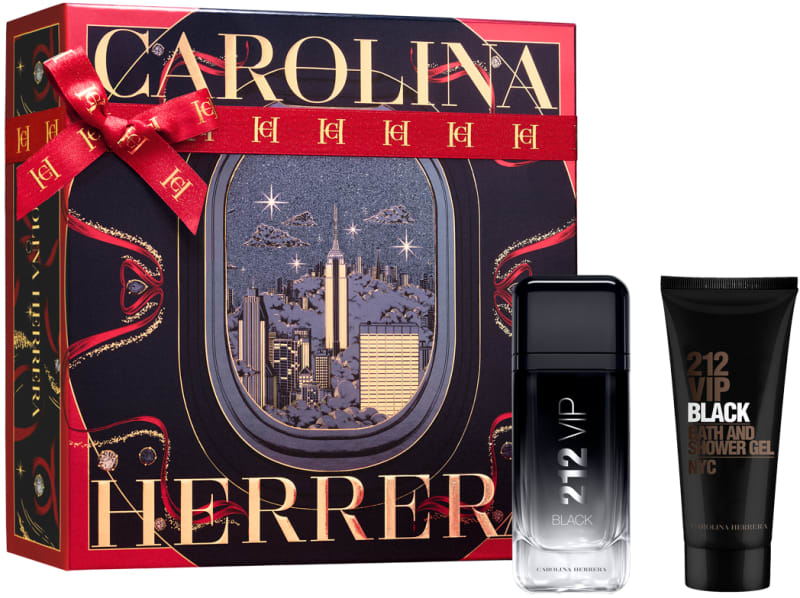 CAROLINA HERRERA 212 VIP BLACK סט א.ד.פ + ג'ל רחצה לגבר