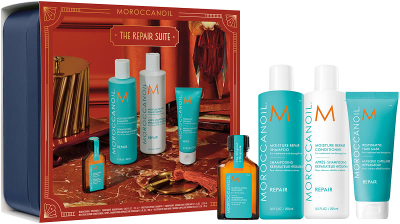 MOROCCANOIL RADIANCE REPAIR סט לשיקום השיער : שמפו + מרכך + מסכת שיקום + שמן טיפולי
